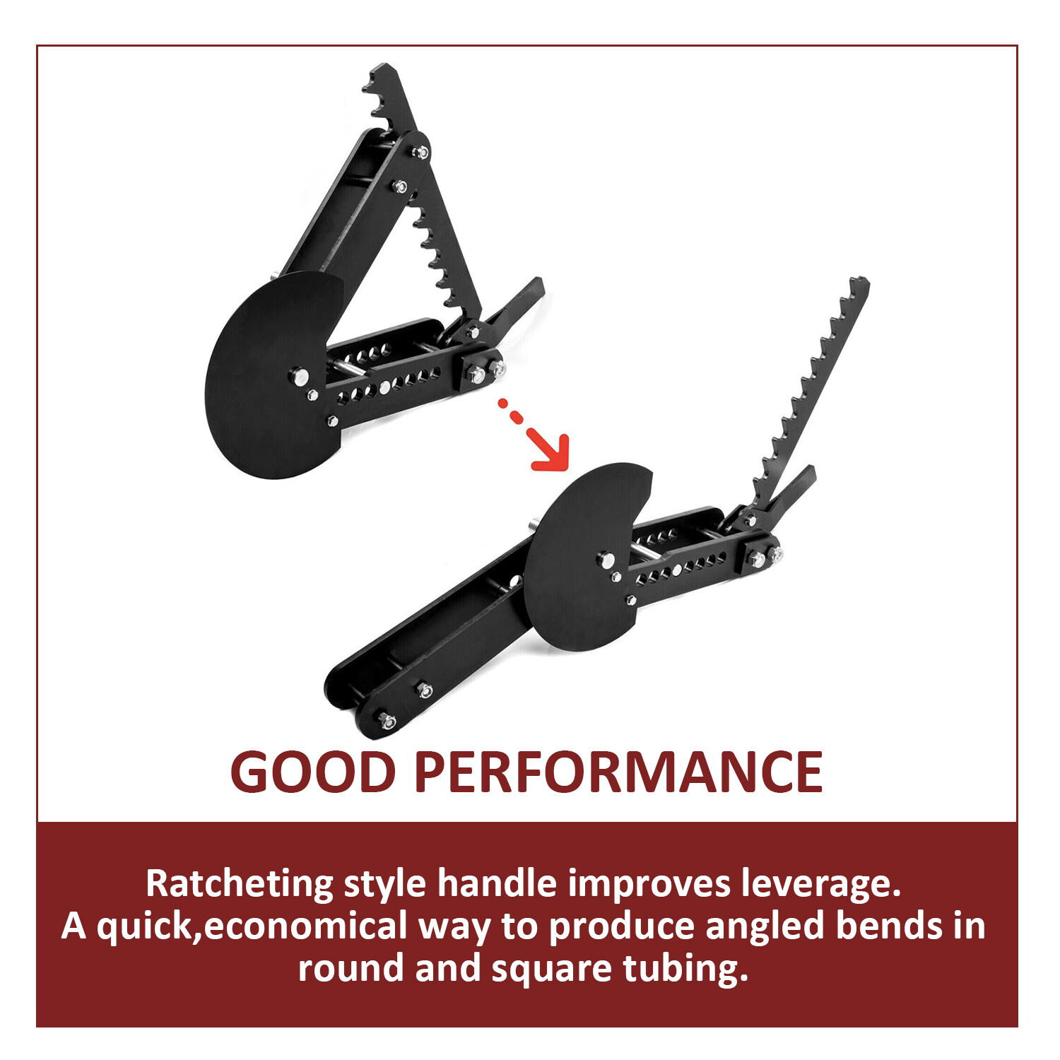 Steel Ratcheting Manual Pipe and Tube Bender -Bends up to 2″ diameter tubing
