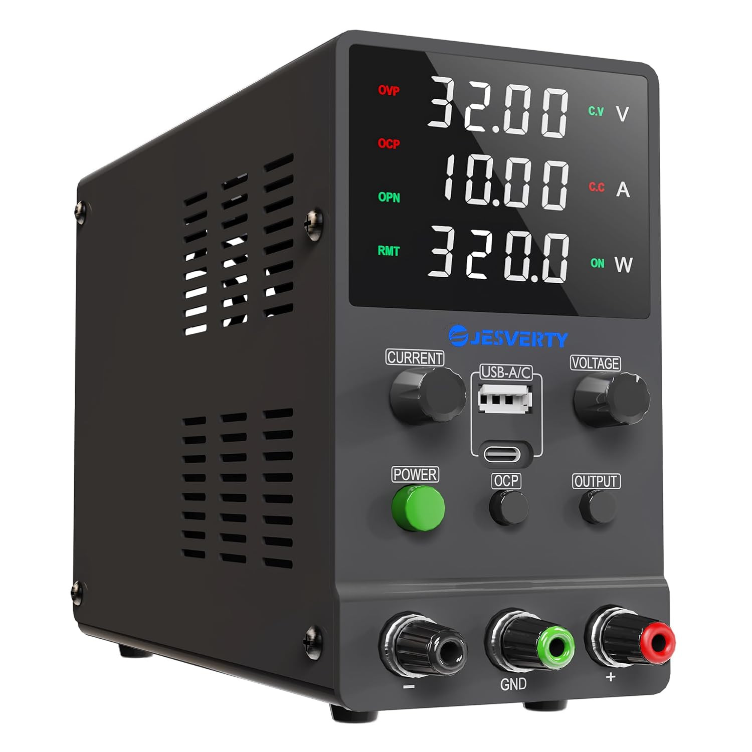 DC Power Supply Variable, 0-32V 0-10A Adjustable Switching DC Regulated Bench Po