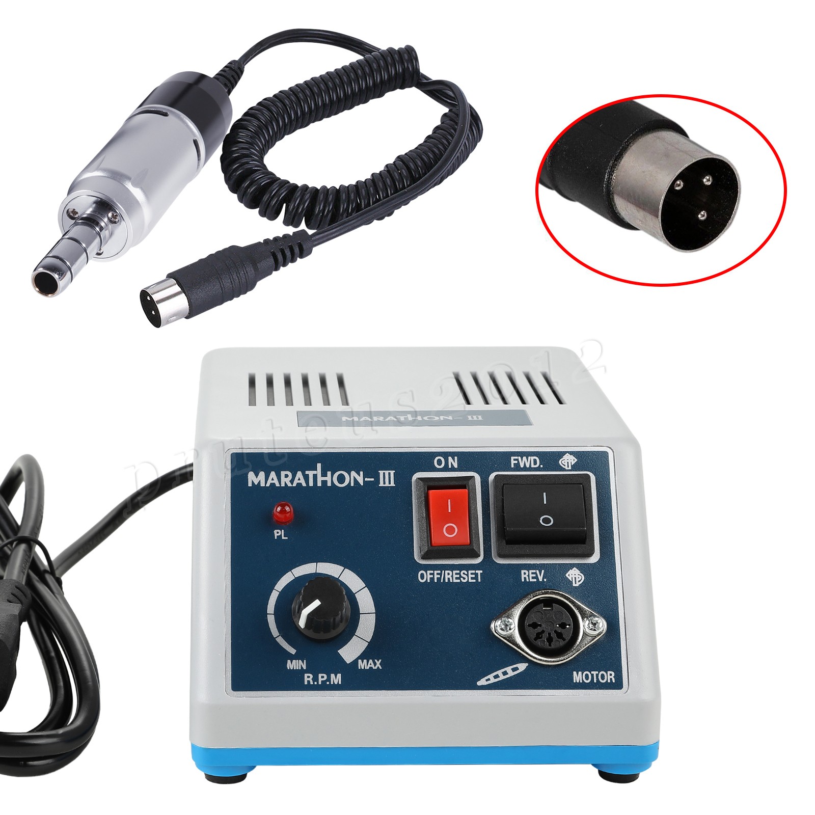 Dental Lab Marathon Electric Micromotor Contra Angle/Straight Handpiece Drill N3