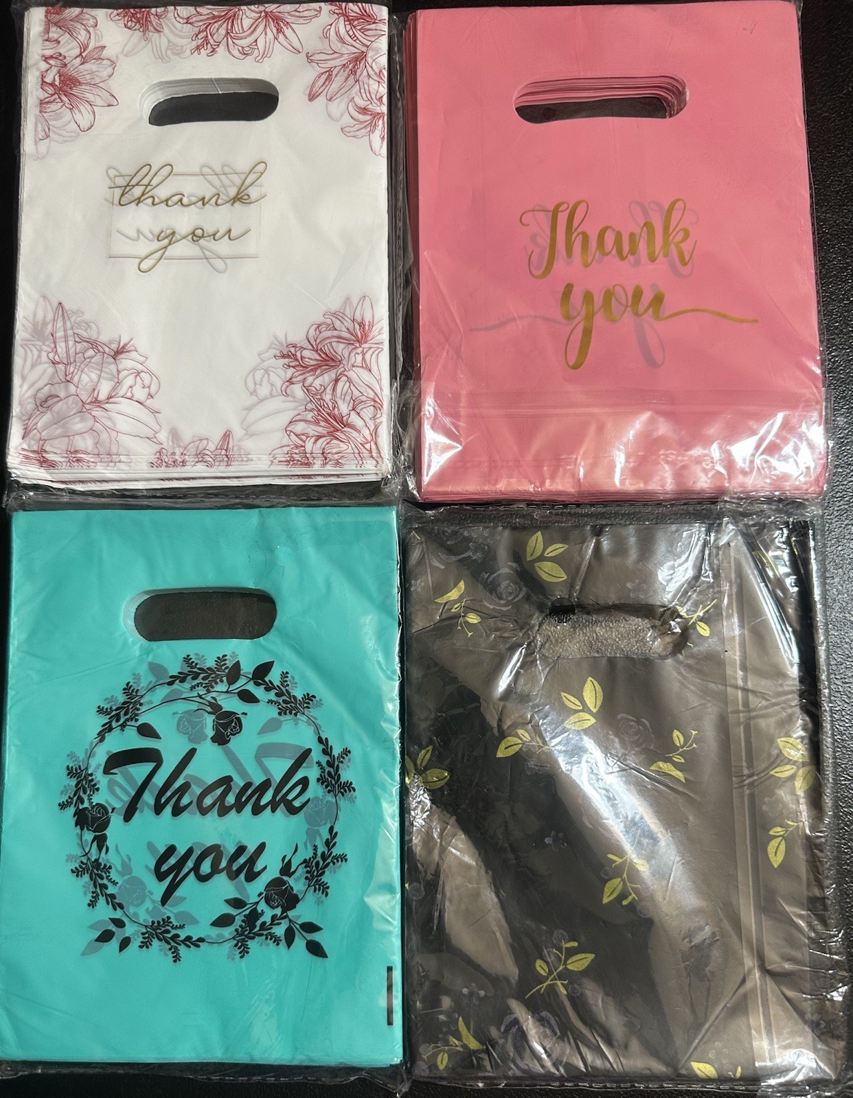 5.9×7.9in-5.91×7.8 inPlastic Gift Bags with Handles for Jewelry, Retail Business