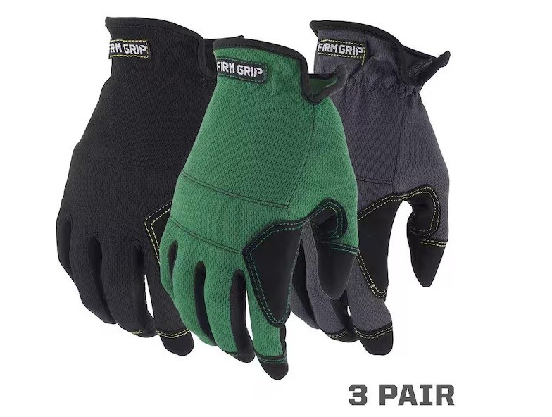 Firm Grip Medium High Performance Utility Work Gloves (3-Pack)