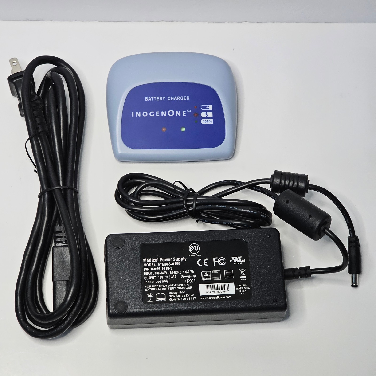 Inogen one battery charger ba-503 For g5 or Rove 6 w Genuine OEM power adapter