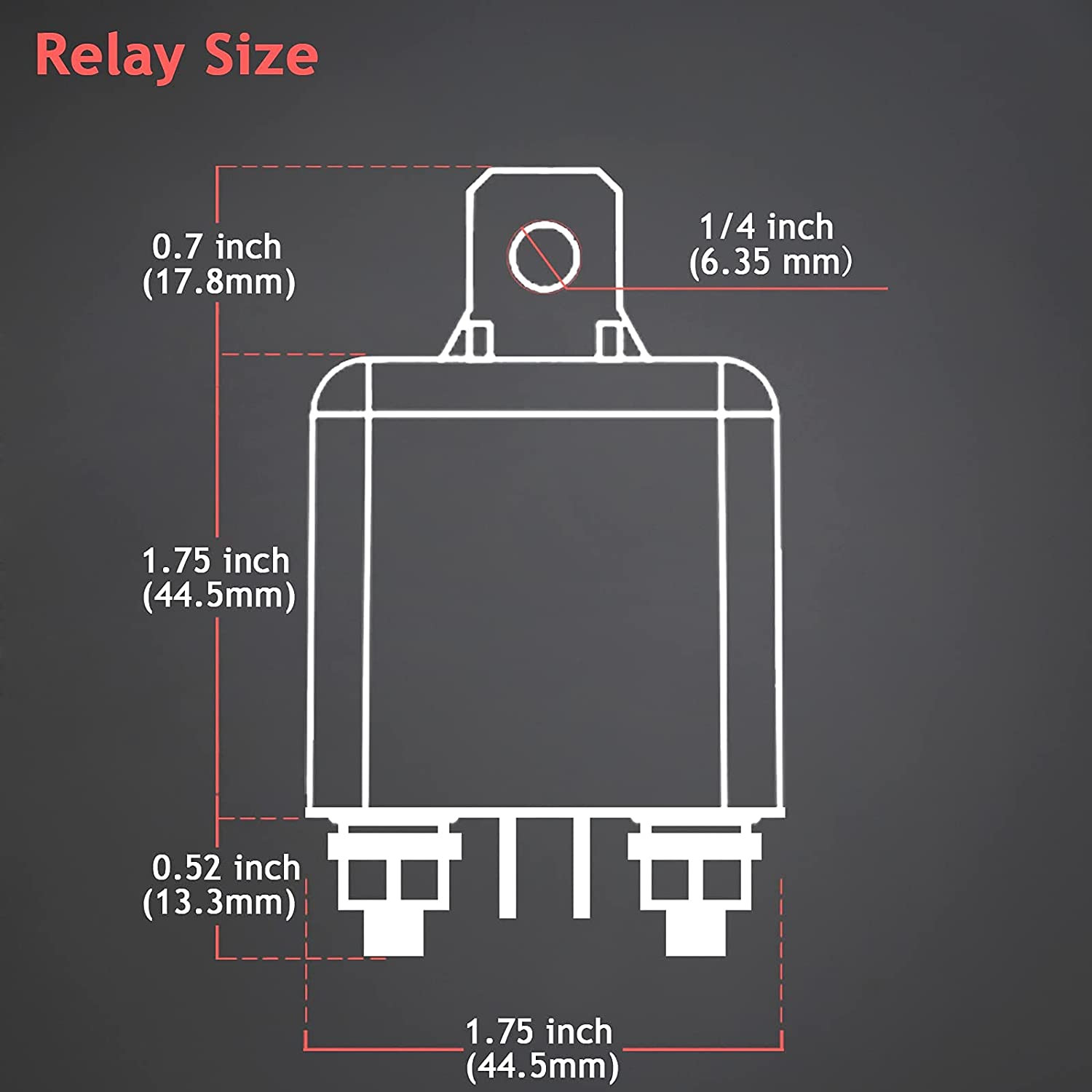 2 Pack 12V 200 Amp Continuous Duty Relay Switch Car Starter Heavy Duty Split Cha