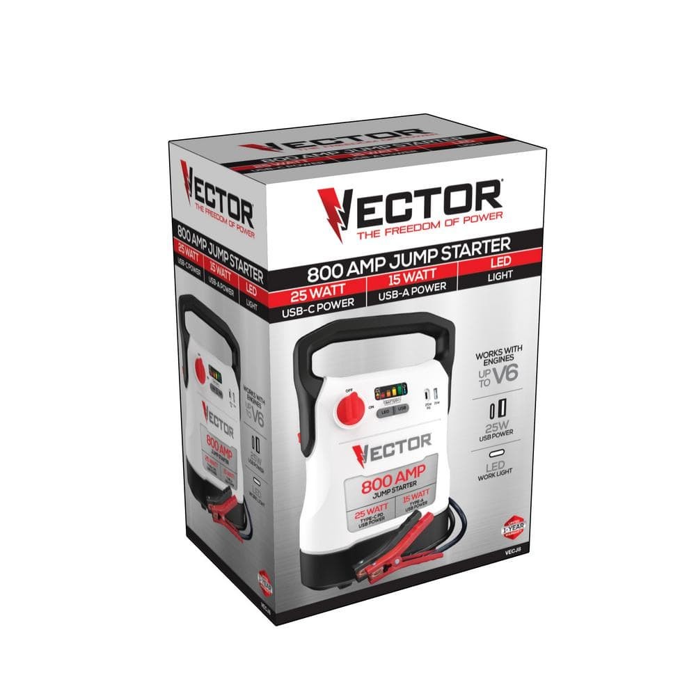 VECTOR 800 Amp Jump Starter with USB Power MISSING CHARGER
