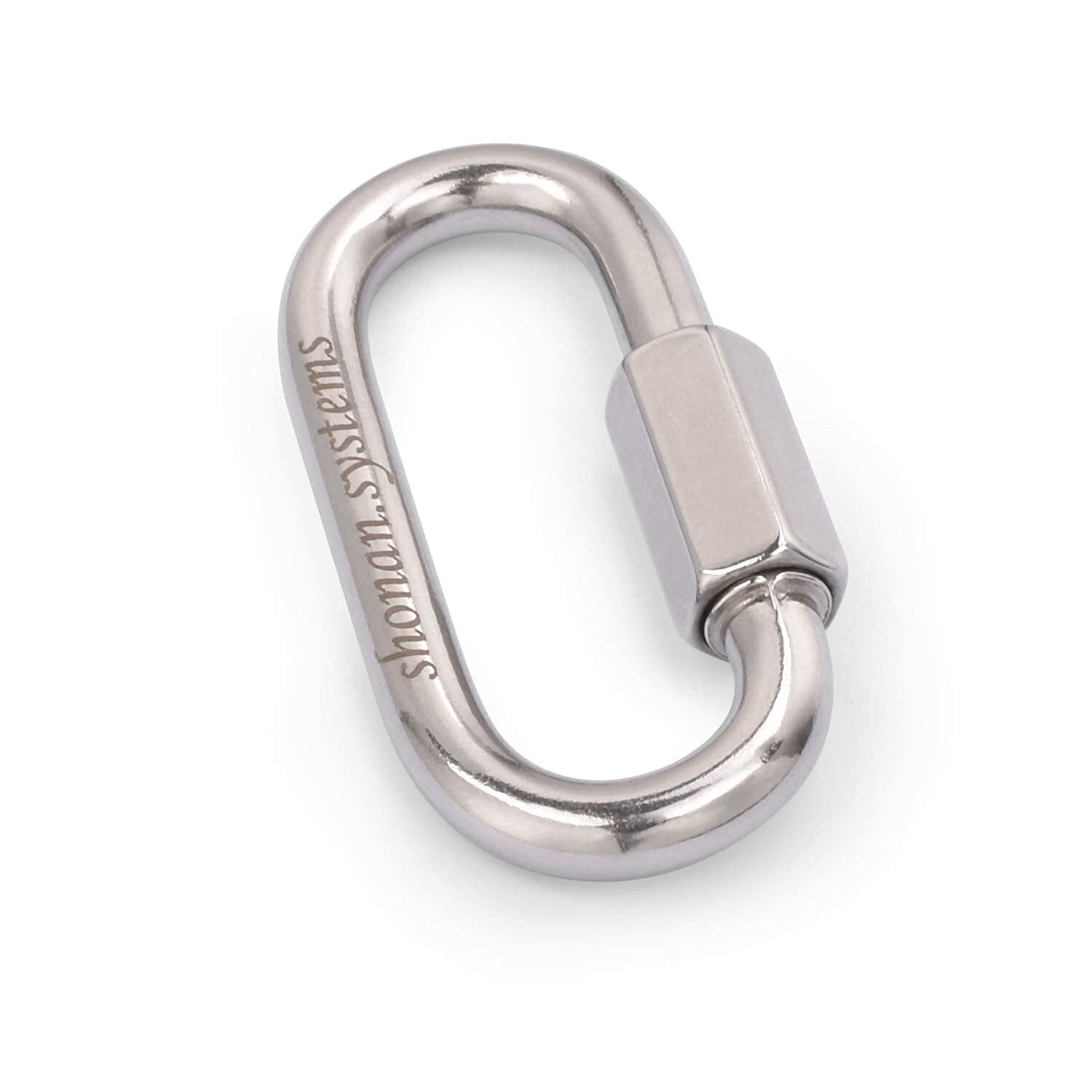 Stainless Steel Quick Links 2.3 Inch 5-Pack 1/4″ Diameter 880 Lbs Capacity