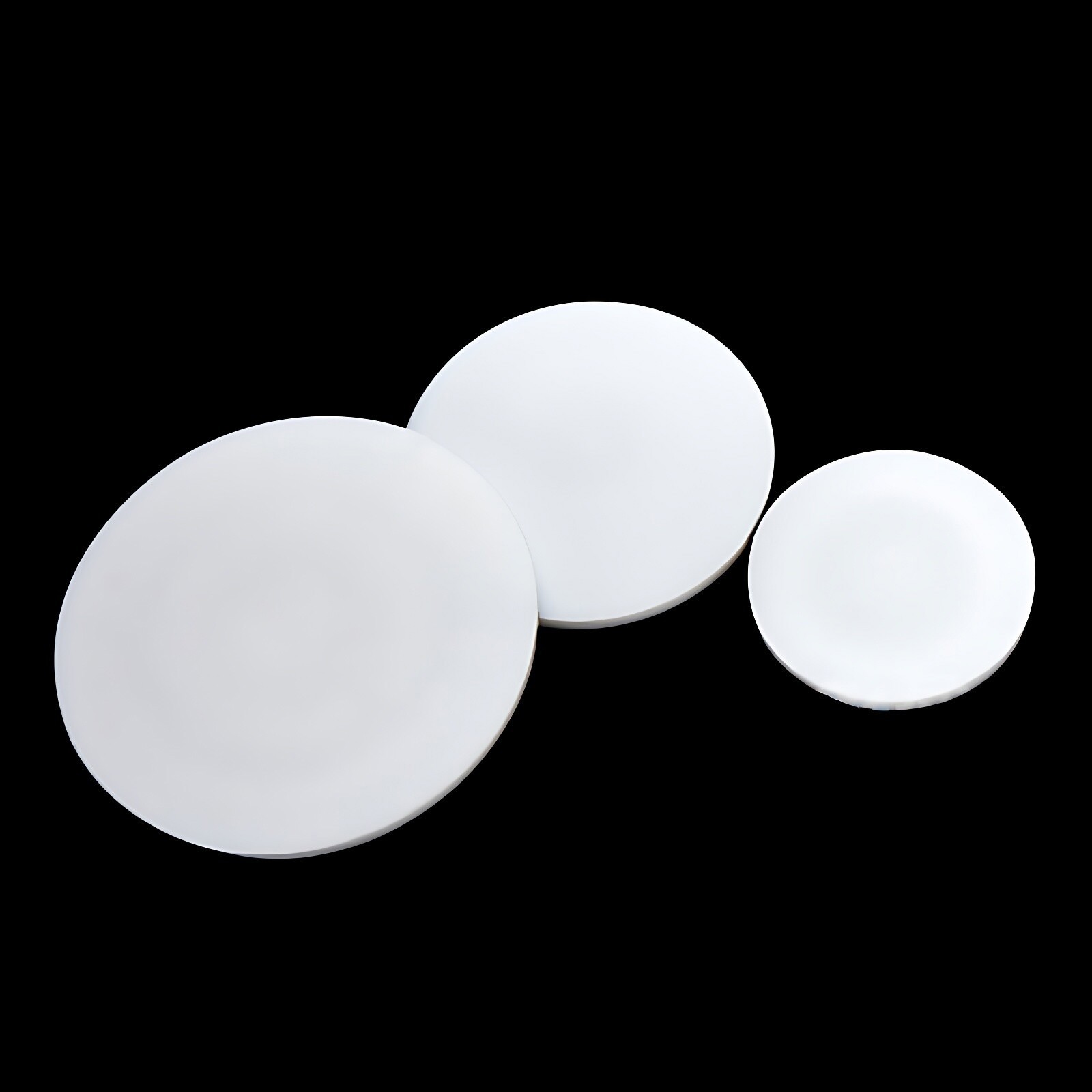 10x 0.5mm – 8mm Thick White Ptfe Round Flat Plastic Discs High Temp Low Friction