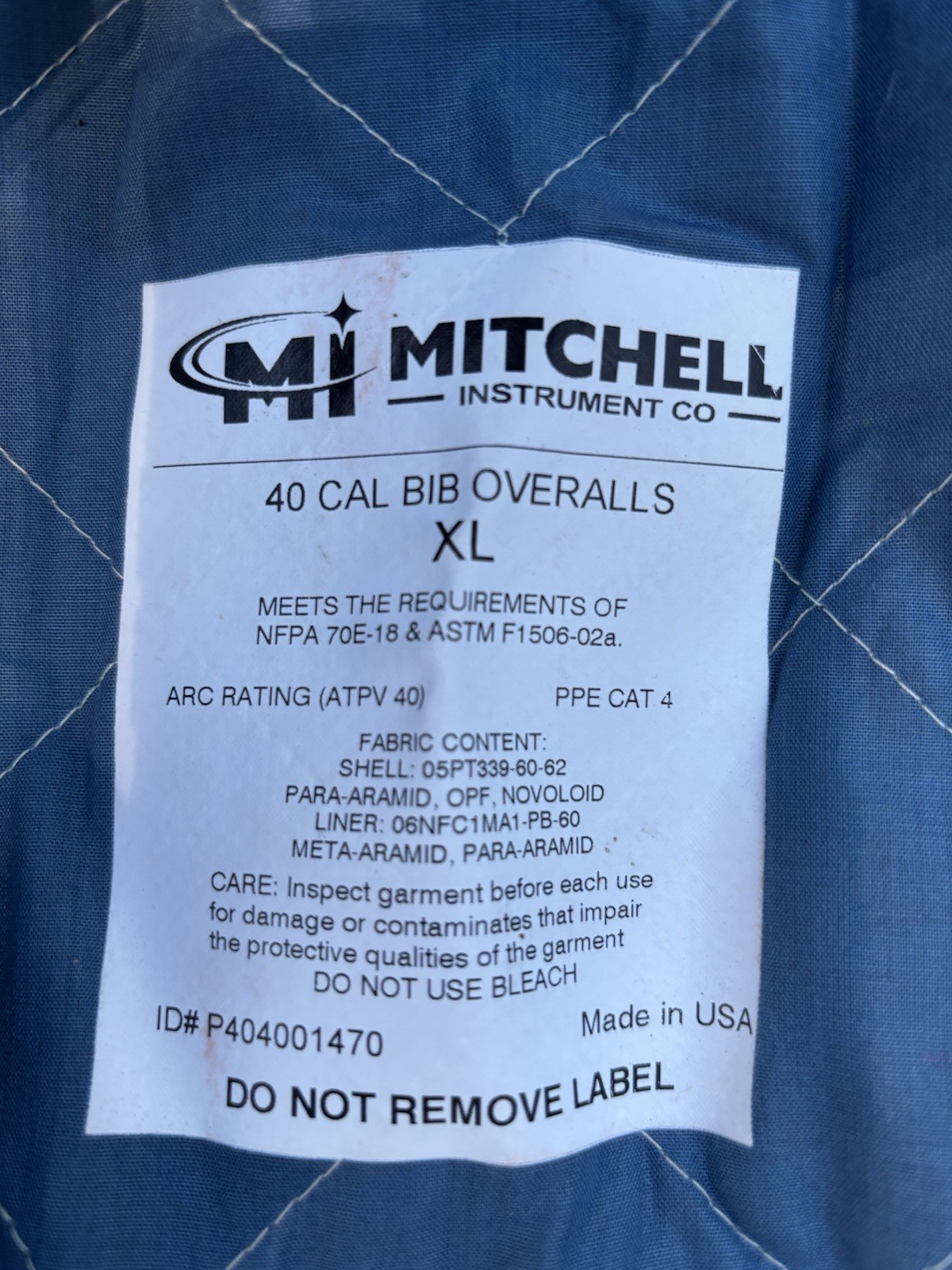 Mitchell HRC 4 40 Cal Super Lightweight Arc Flash Jacket Overalls Kit With Air