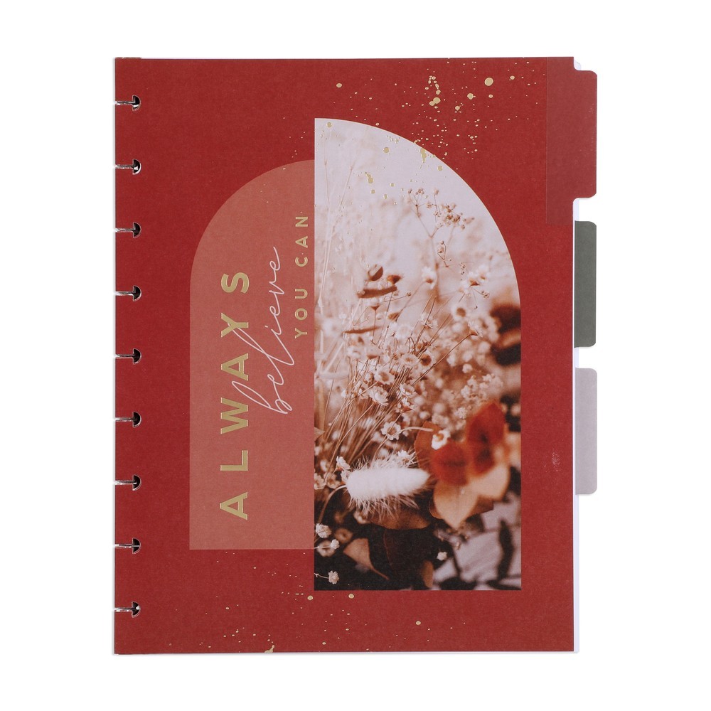 Happy Planner Classic Undated “Dried Florals” Daily Extension Pack, 3 Months
