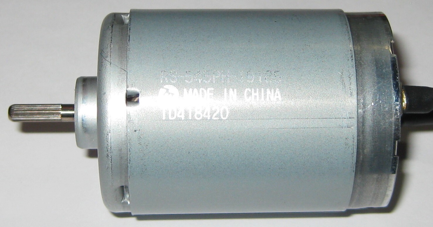 12 V – 1750 RPM – Slow Speed Electric DC Motor w/ Cable + Connector – High TQ
