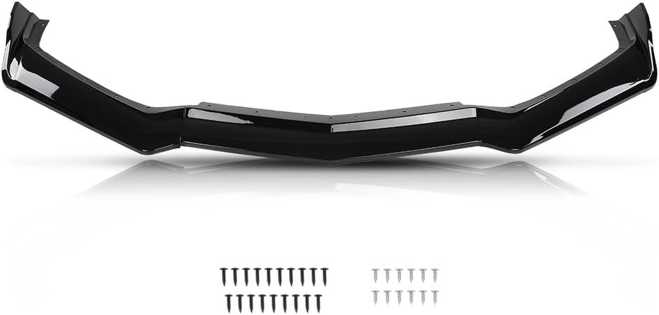 Front Bumper Lip Splitter Compatible Chevy Corvette C8 All Model 2020-2024 Black