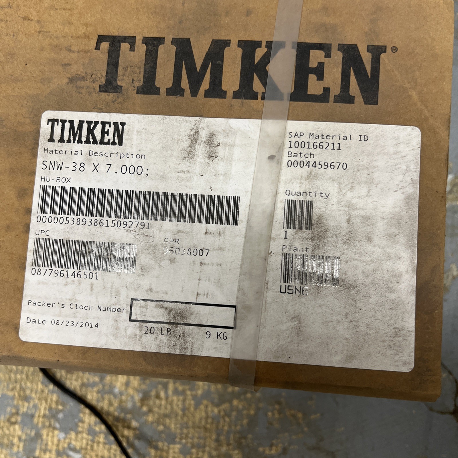 TIMKEN *NEW* SNW-38 X 7.000