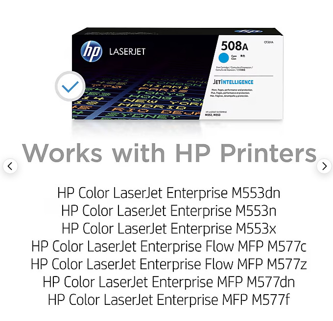 HP LaserJet 508A Cyan Toner Cartridge (CF361A) M552, M553 New FAST SHIP!!