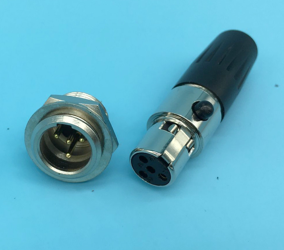 3pin 4pin 5pin 6pin Mini XLR Audio Microphone connector Male/female plug Adapter