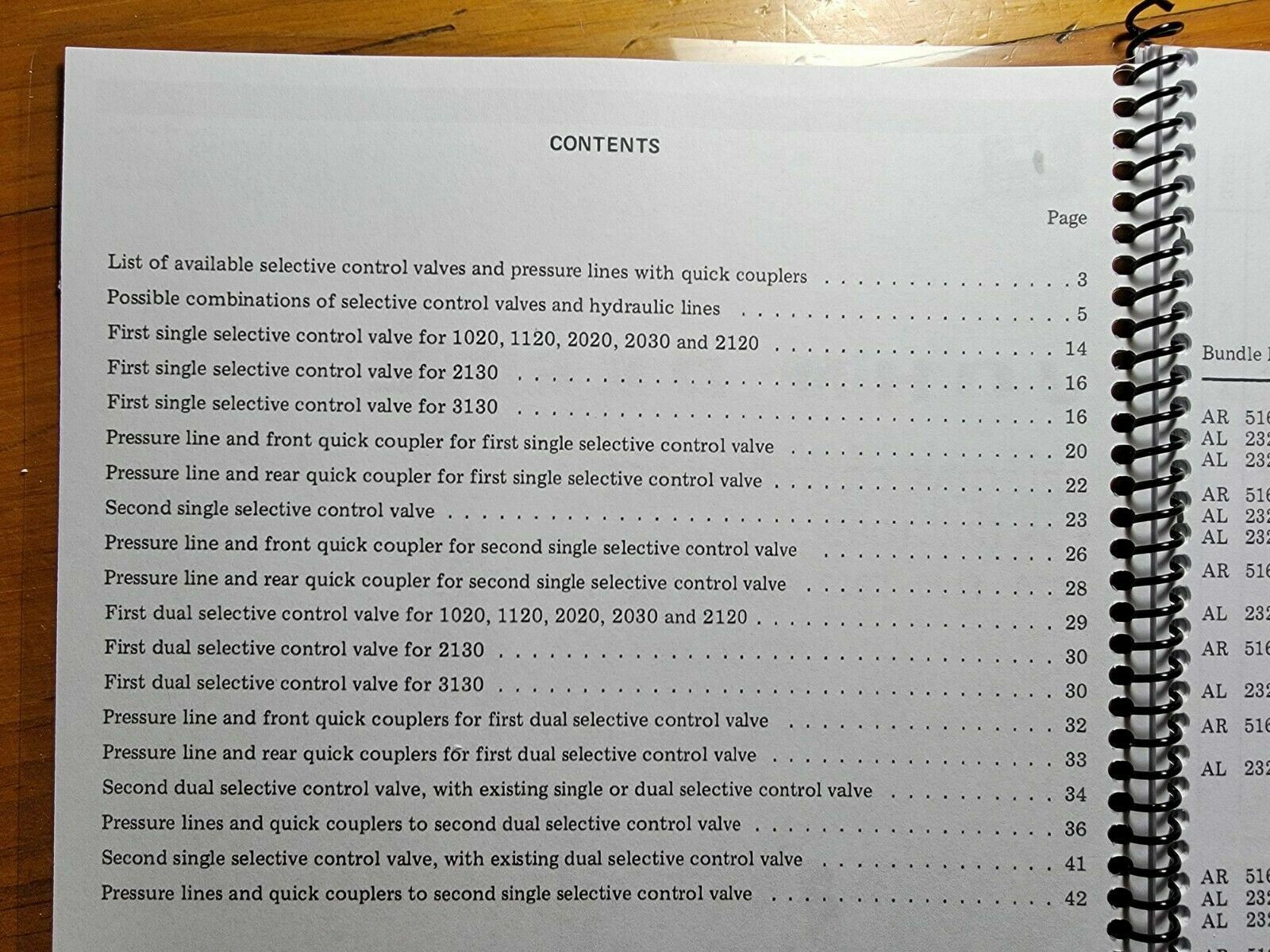 John Deere Selective Control Valves 1020 1120 2020 2030 2120 2130 3130 Manual