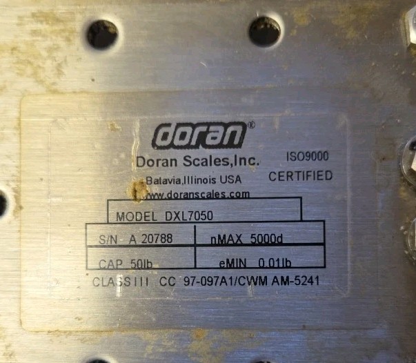 Doran DXL7050 Digital Scale – 50 lb Capacity – Tested & Working