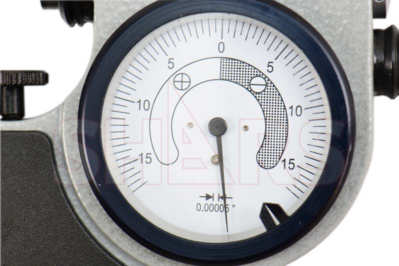 SHARS Range 0-1″ Indicating Dial Snap Micrometer Graduation .00005″ IP54 NEW R}