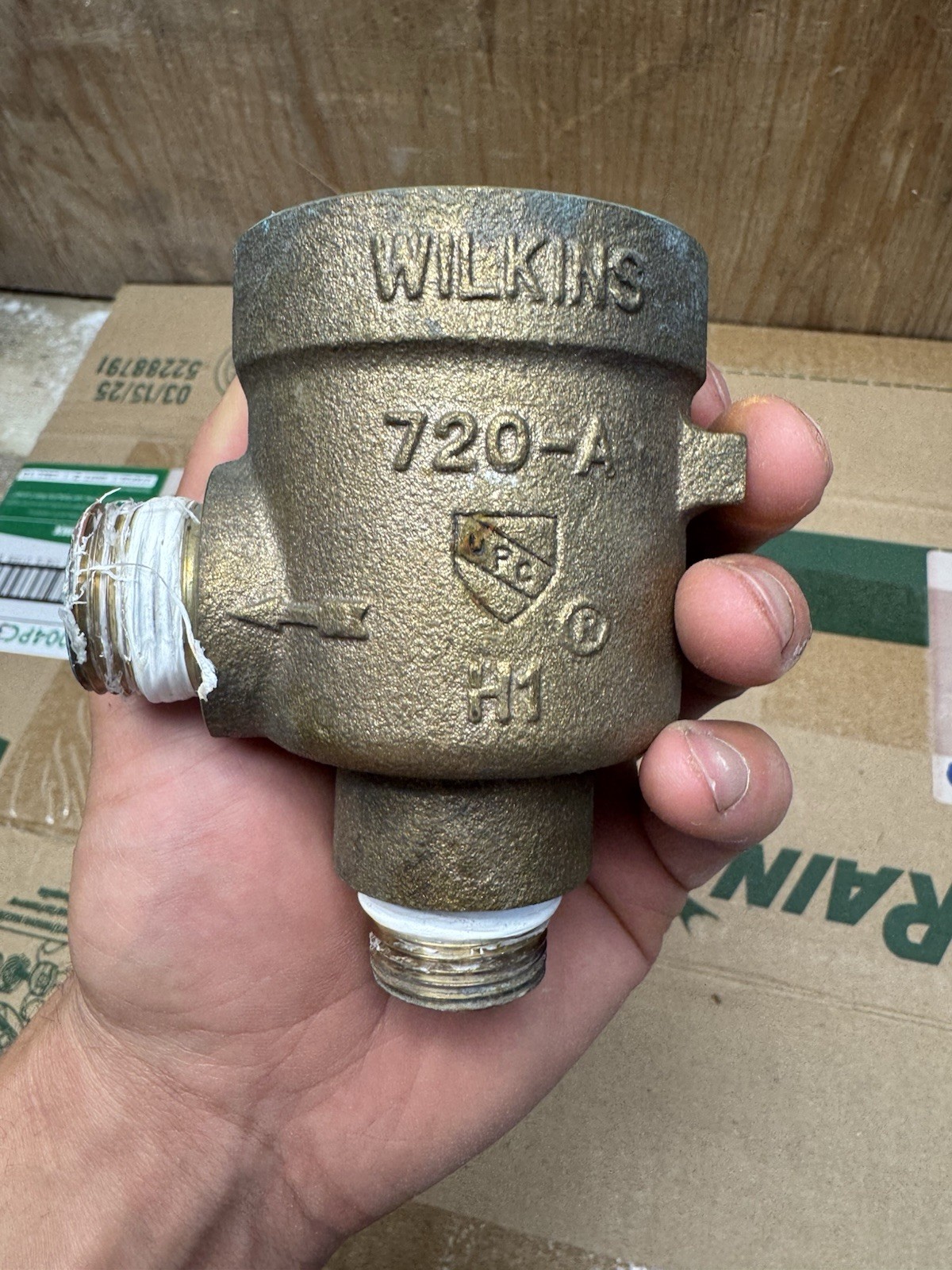 Zurn Wilkins Pressure Vacuum Breaker 720A 3/4″ 34-720A Top only.