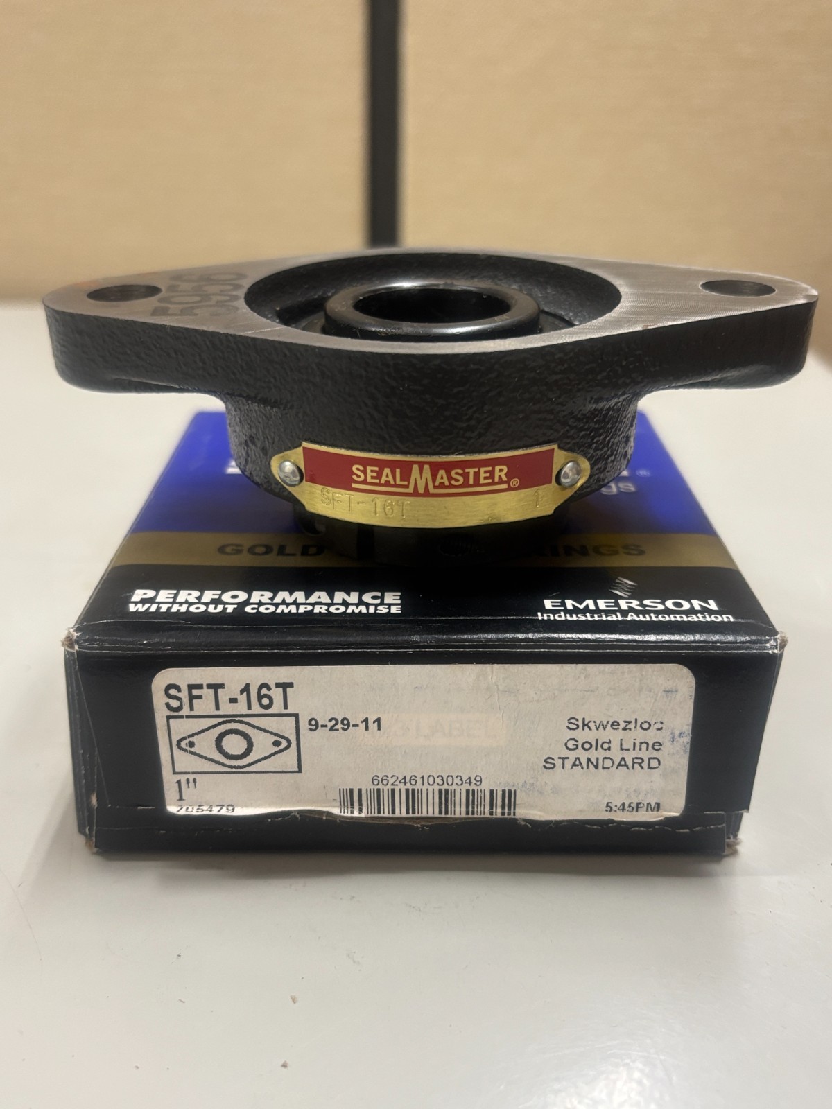 SEALMASTER SFT-16T GOLD LINE 2 BOLT FLANGE BEARING 1″ BORE CONCENTRIC COLLAR
