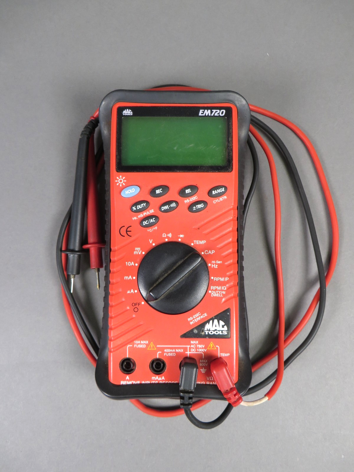 Mac Tools EM720 Smart Digital Multimeter w/Case – Good Working Condition!