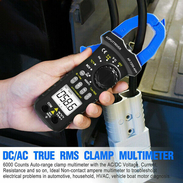 TRMS 6000 Counts Digital Clamp Meter with Bluetooth for AC DC Amp Volt Ohm Test
