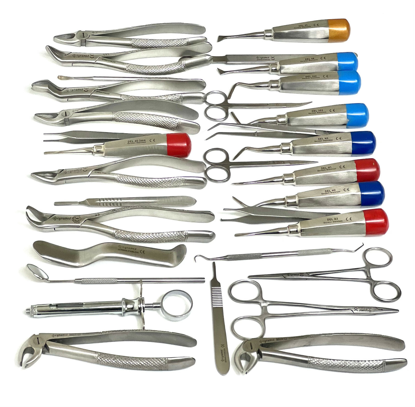 GERMAN 82 PC ORAL DENTAL SURGERY EXTRACTING ELEVATORS FORCEPS INSTRUMENT KIT SET