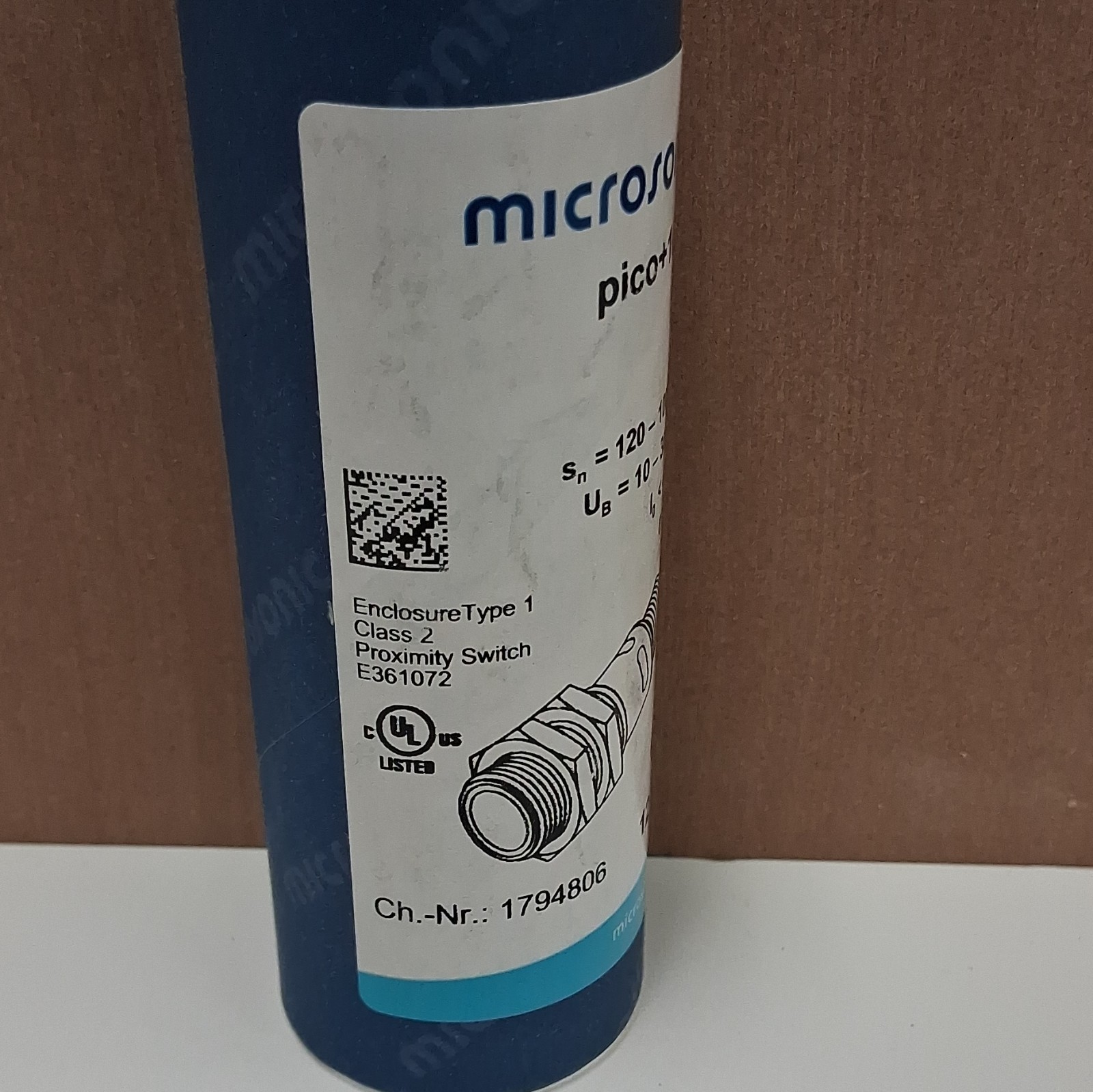 microsonic pico+100/U Unshielded Ultrasonic Proximity Sensor 10-30VDC 0-10V