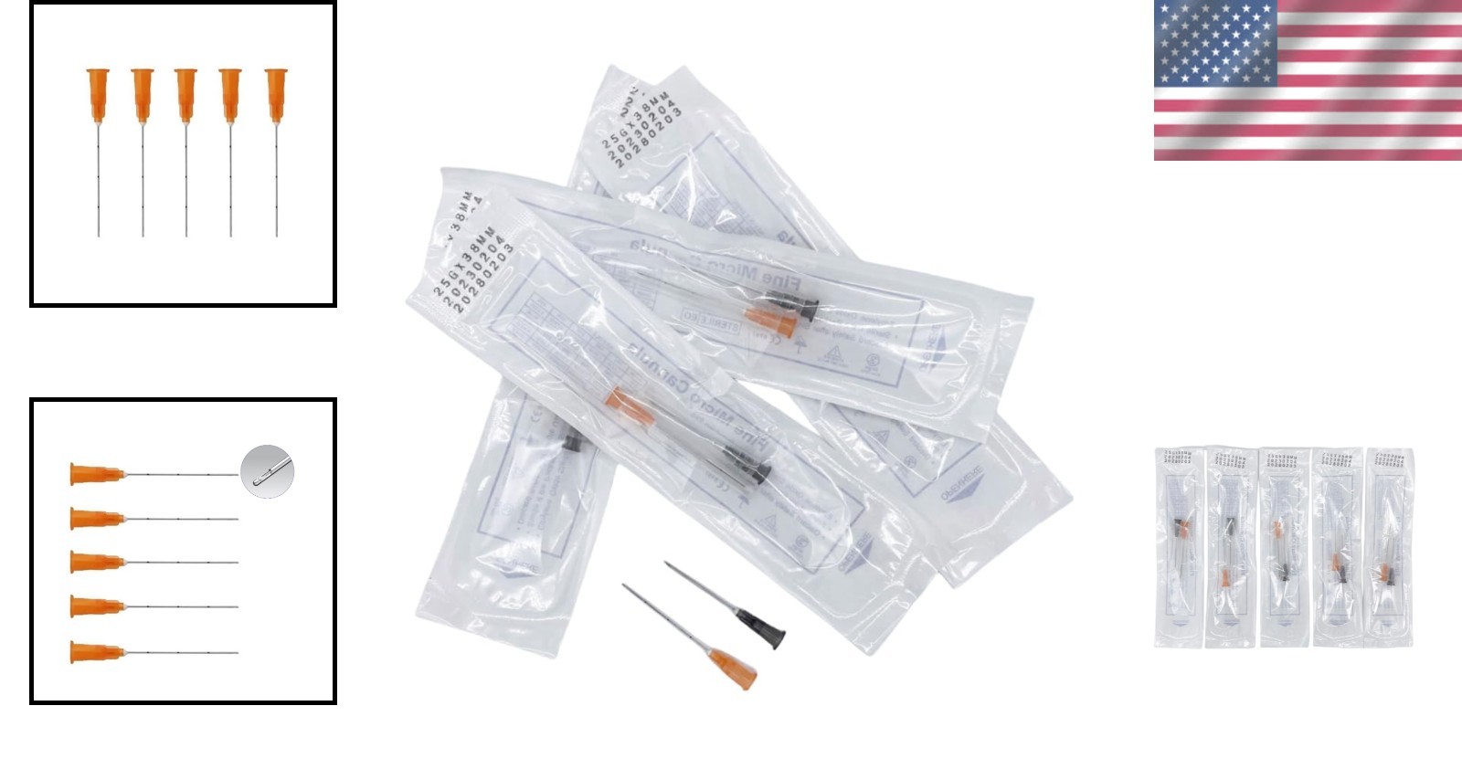 5pcs Professional Disposable Blunt Tips for Safe Face Lifting – 25g-38mm Gauge