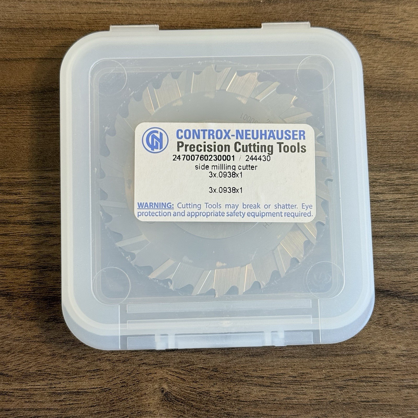 New Controx Cobalt 3″x.0938″ Side Milling Cutter 1″ Arbor 244430