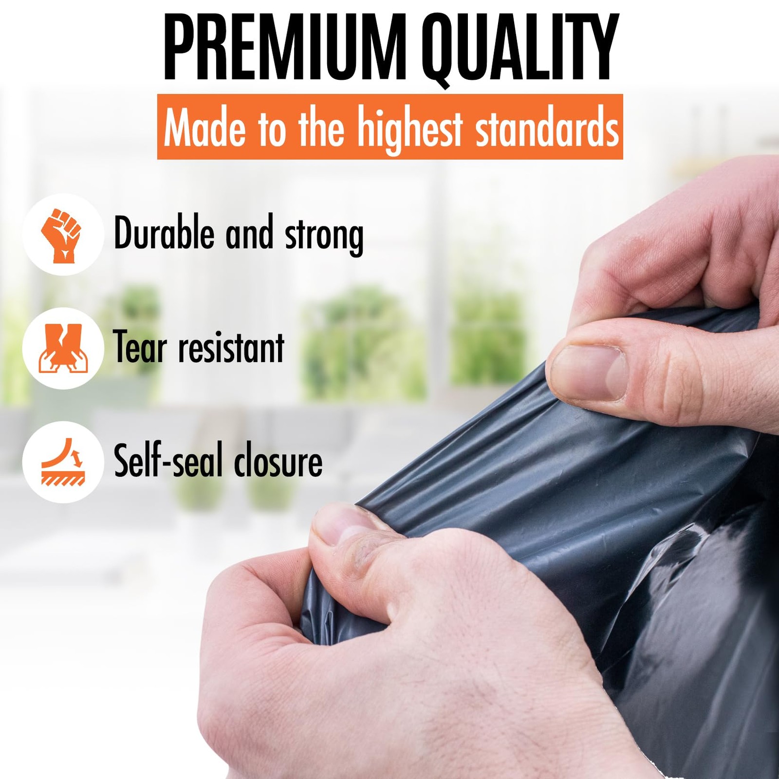 Large Shipping Bags | 24 x 36| Jumbo Poly Mailers for 24×36 – 5 Bags, Grey