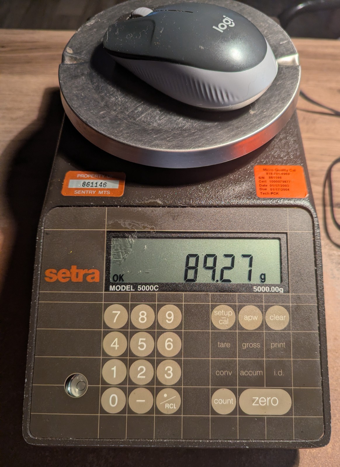 Setra 5000C Top Loading Balance 5000g Digital Lab Scale w/ AC Adapter