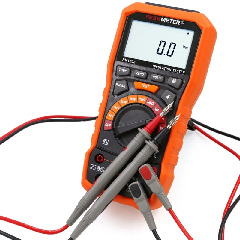Handheld Insulation Resistance Tester 1000V 100GΩ Multimeter Voltmeter PI DAR