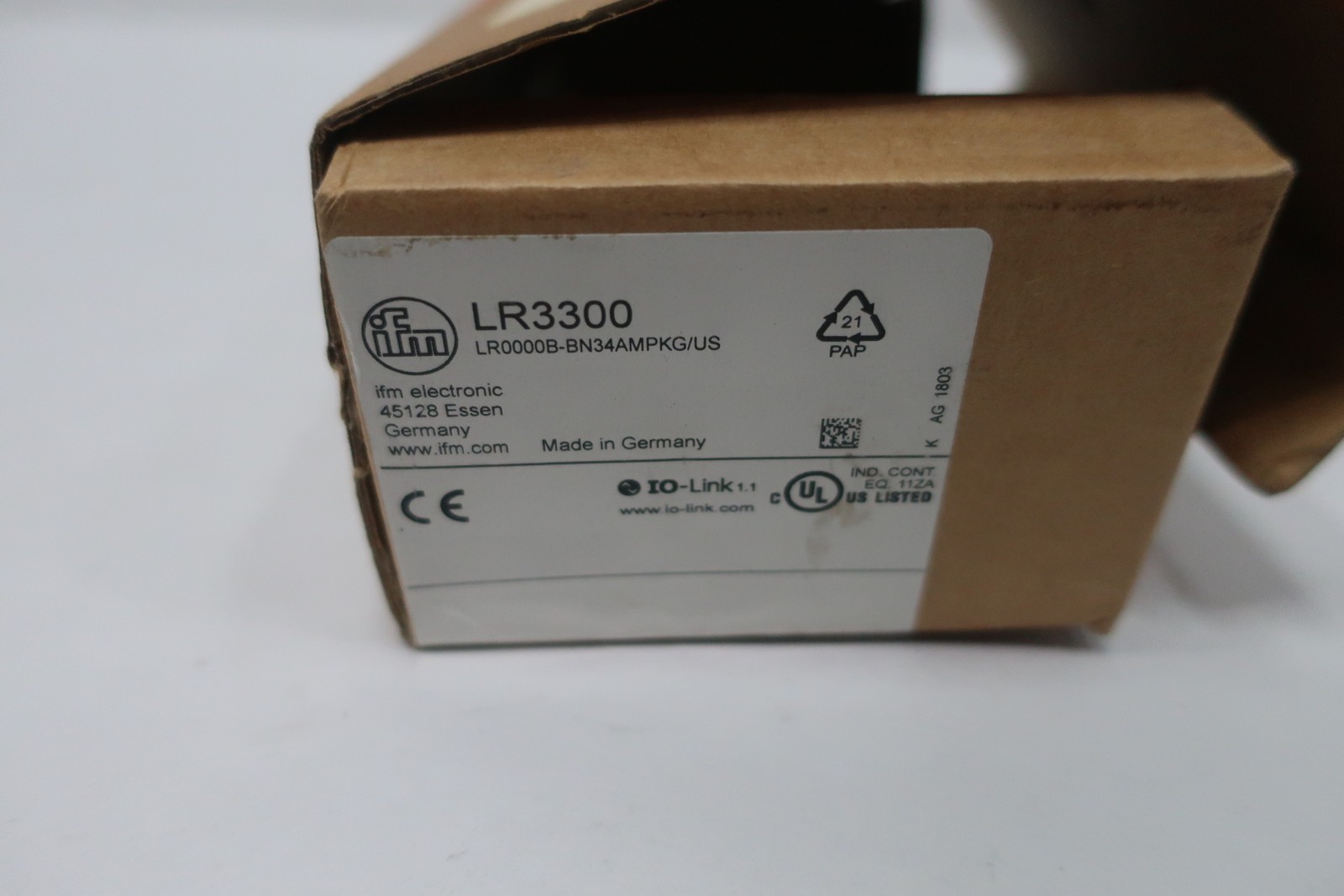 Ifm Efector LR3300 LR0000B-BN34AMPKG/US Level Sensor 18-30v-dc
