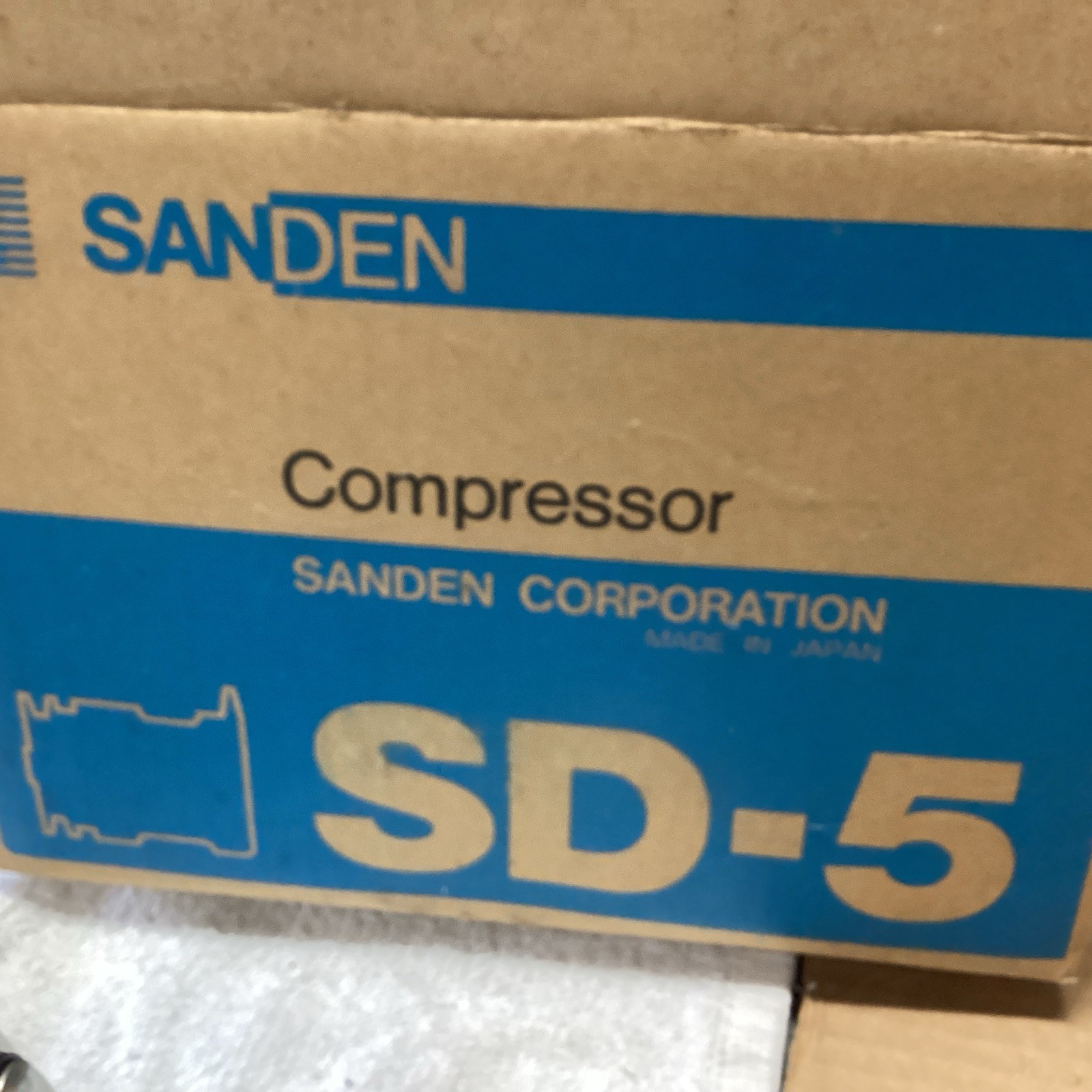 Genuine Sanden SD-5 Compressor, w/ 2 Groove Clutch – New Model 8390