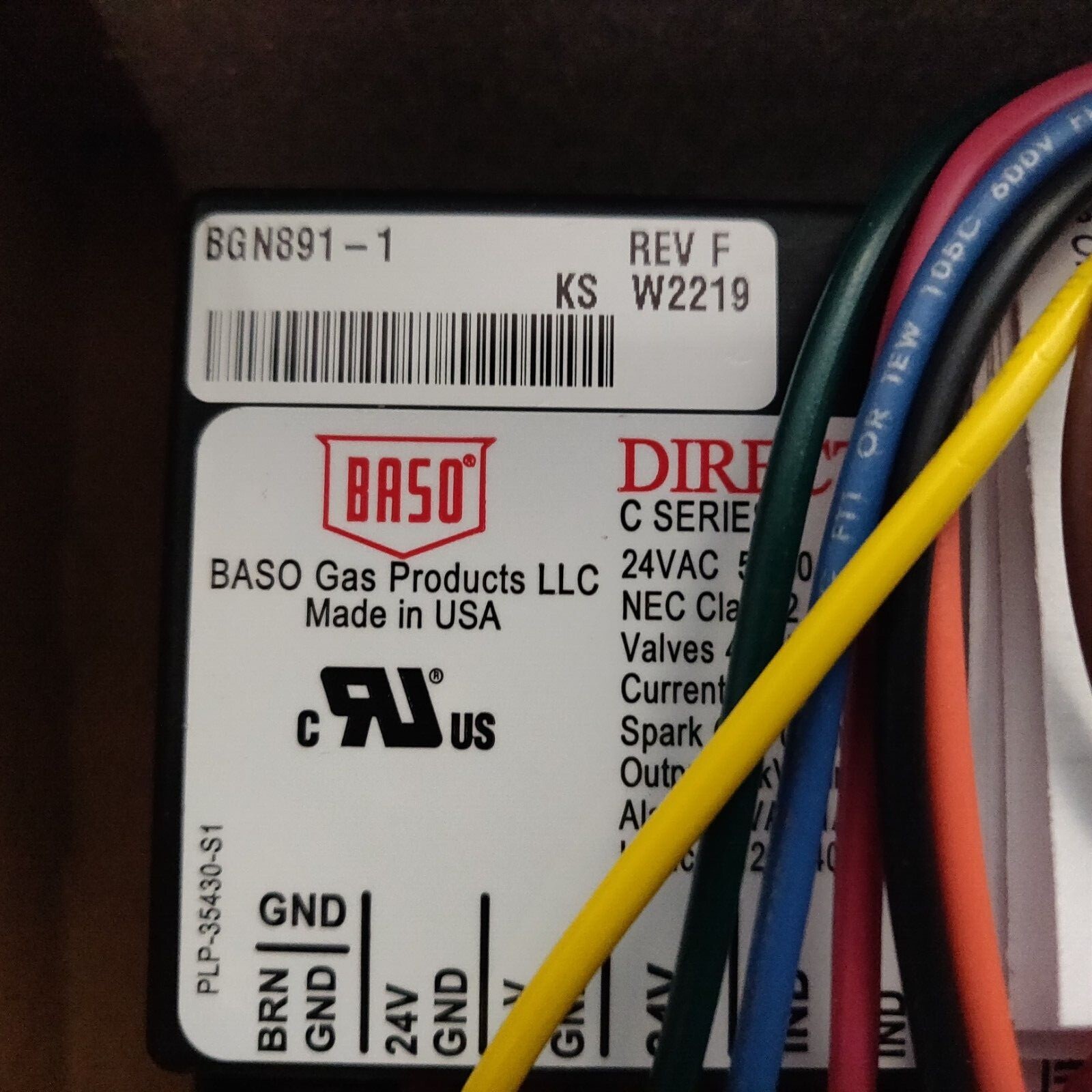 BASO BGN891-1 BGN891-1C MODULE FOR LENNOX 60J00 USED ON LENNOX, 20663