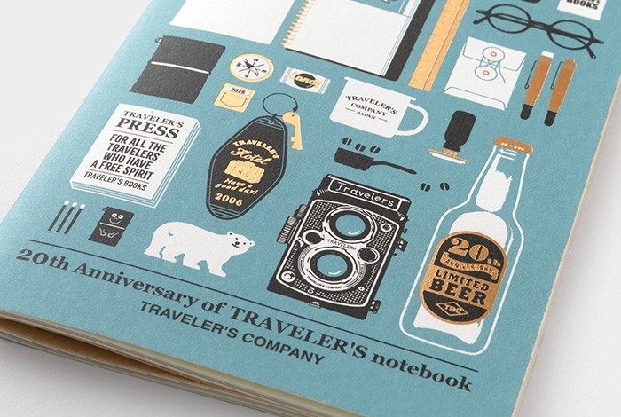 5 Set Traveler’s Notebook 20th Anniversary Baby Notebook Black set TRC CARAVAN