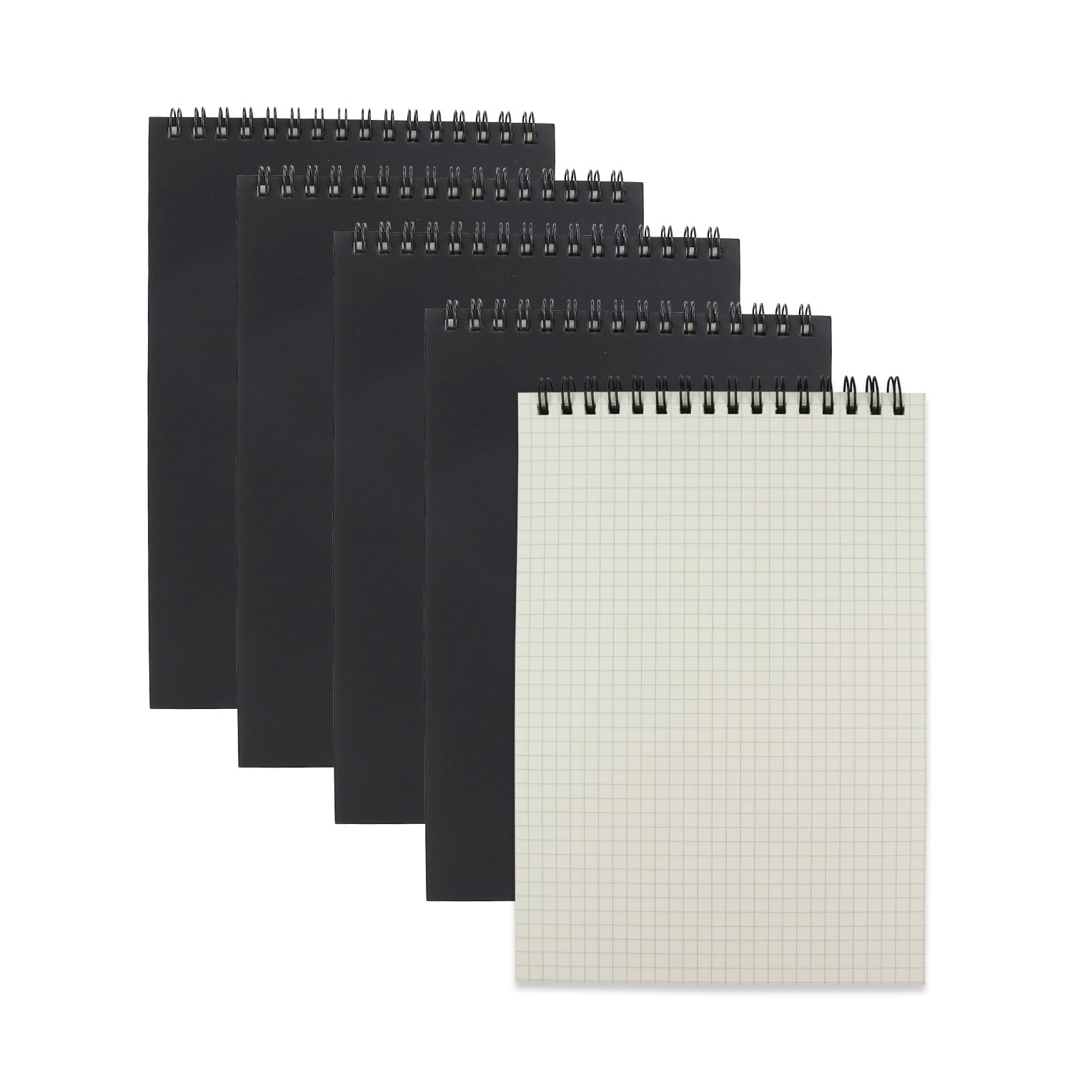 4 Pack Graph Paper Notebook, A5 Top Wirebound Grid Spiral Notebook 5.8″ x 8.3″,6
