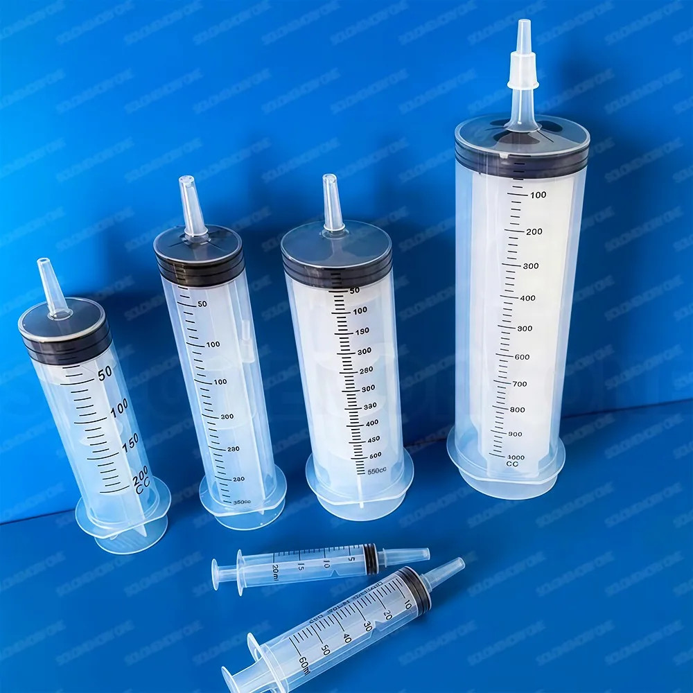 Plastic Syringe, Available in Capacities of 1000Ml, 550Ml, 350Ml, 200Ml, 100Ml,