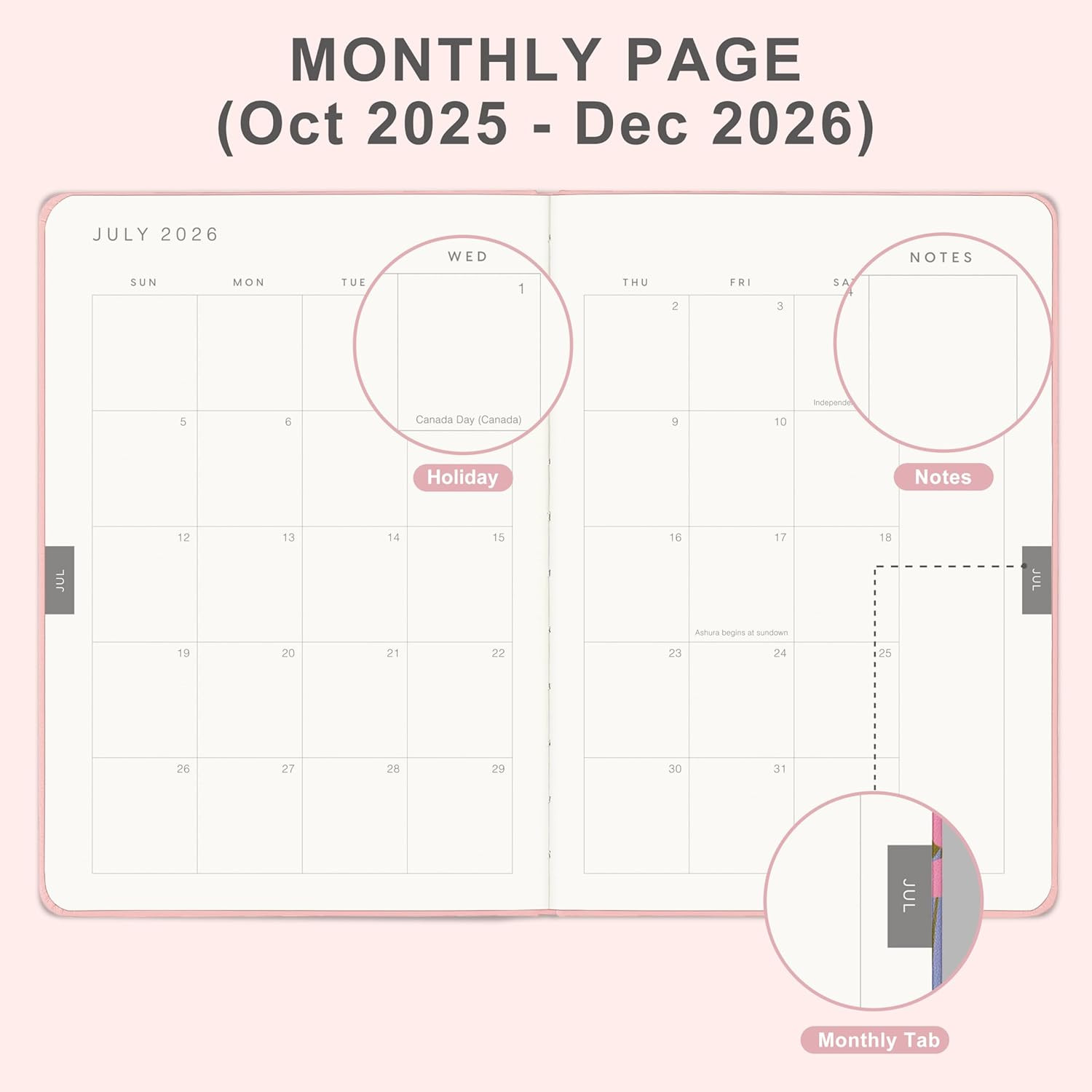 And Per Se 2026 Planner, 15 Months Hardcover Daily, Weekly & Monthly Planner, A5