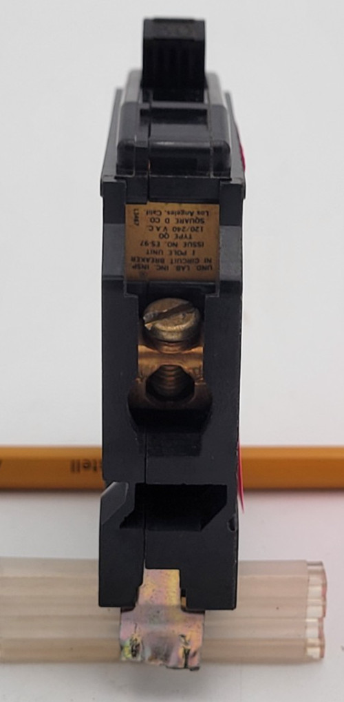 Square D QO130 30 A 1-Pole Long Foot (**CUT**) Plug On 120V Circuit Breaker USED