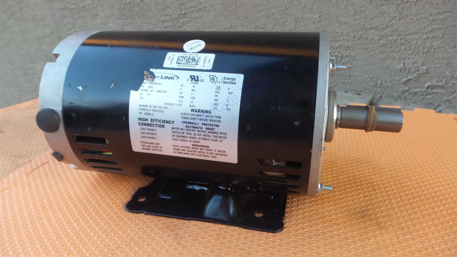 Lennox 16P91 Blower Motor 103204-12 79W69 103204-05 YSDK2200-4l-1 Interlink NEW