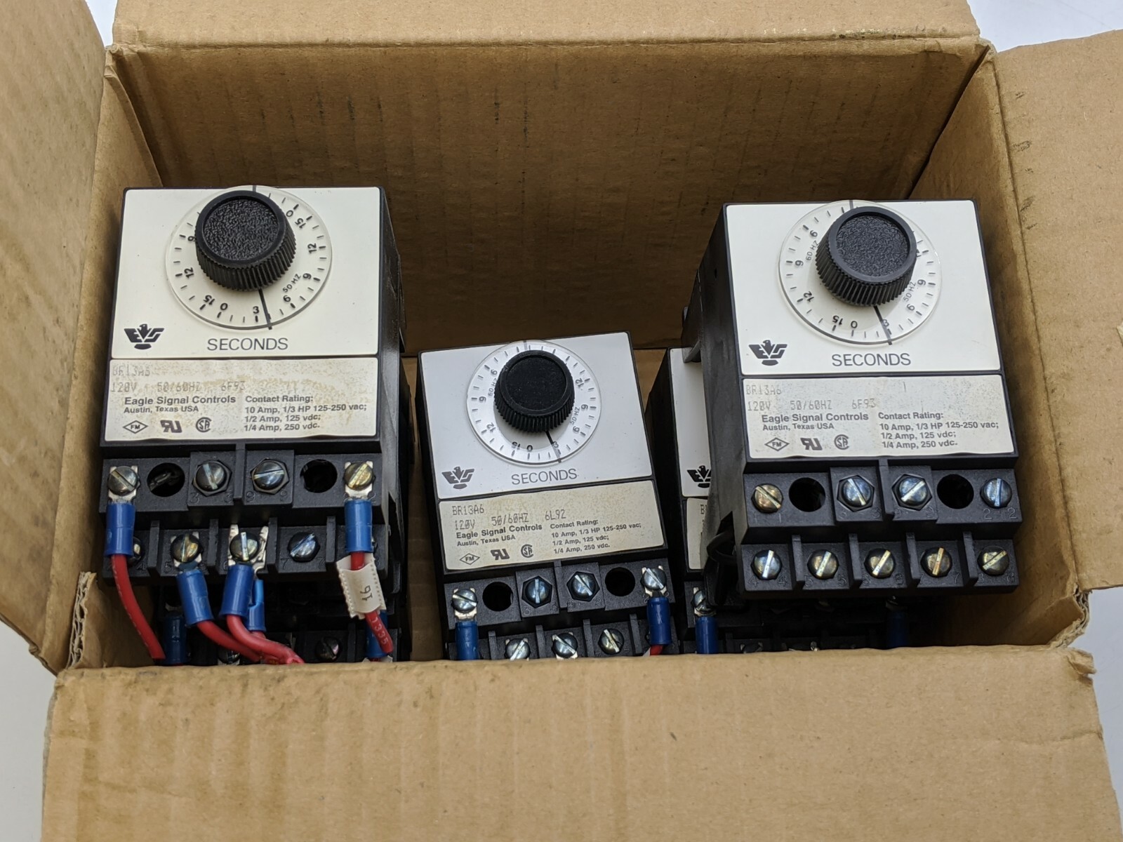 Eagle Signal Controls BR13A6 Time Delay Relay 0-15 Seconds 10A 1/3HP 125-250VAC