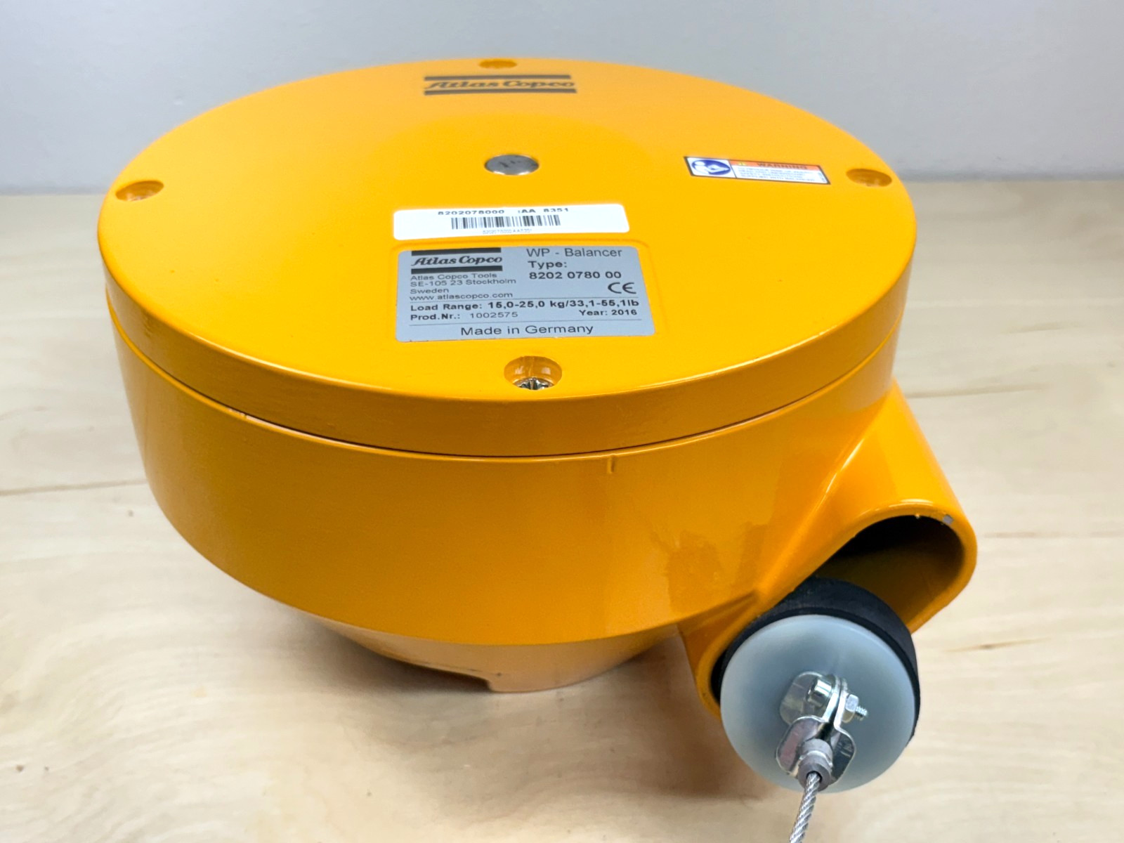 Atlas Copco 8202 0780 00 WP Balancer, 15 – 25 kg, 33.1 – 55.1 lbs, 8202078000