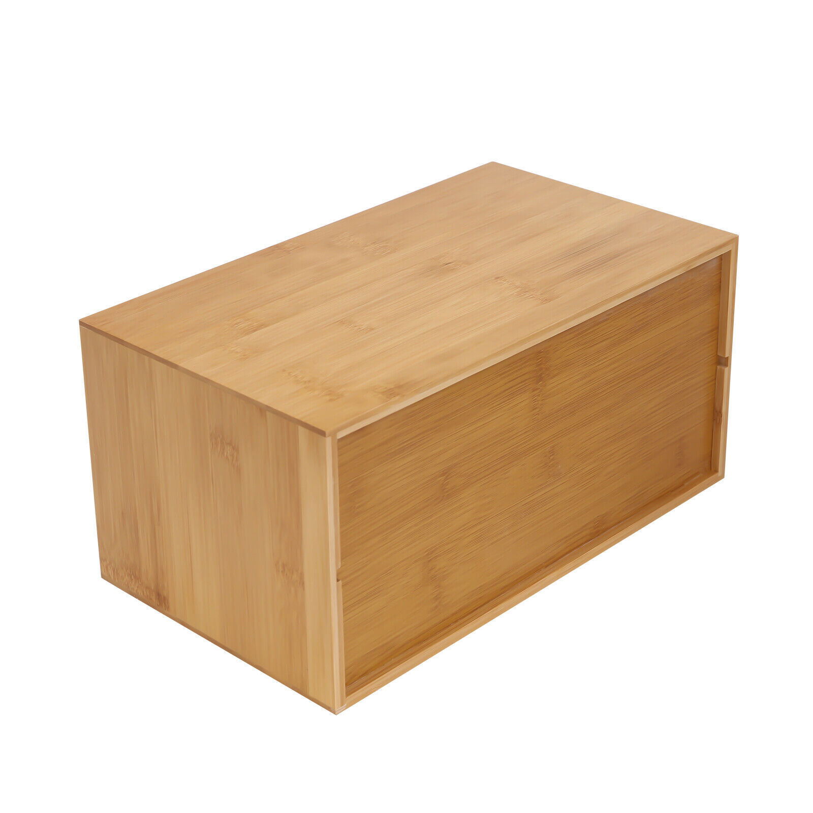 Bamboo Desk Organizer Drawers Tabletop Storage Box for Office Table Organization