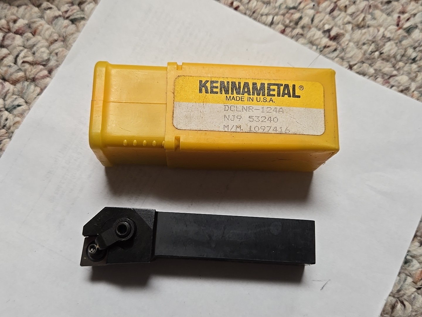 New Kennametal DCLNR-124A Indexable Tool Holder 3/4″ x 3/4″ External Turning