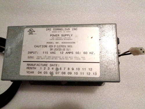 IMI Cornelius 630000596 Power Supply 115V to 24V, 72VA Used