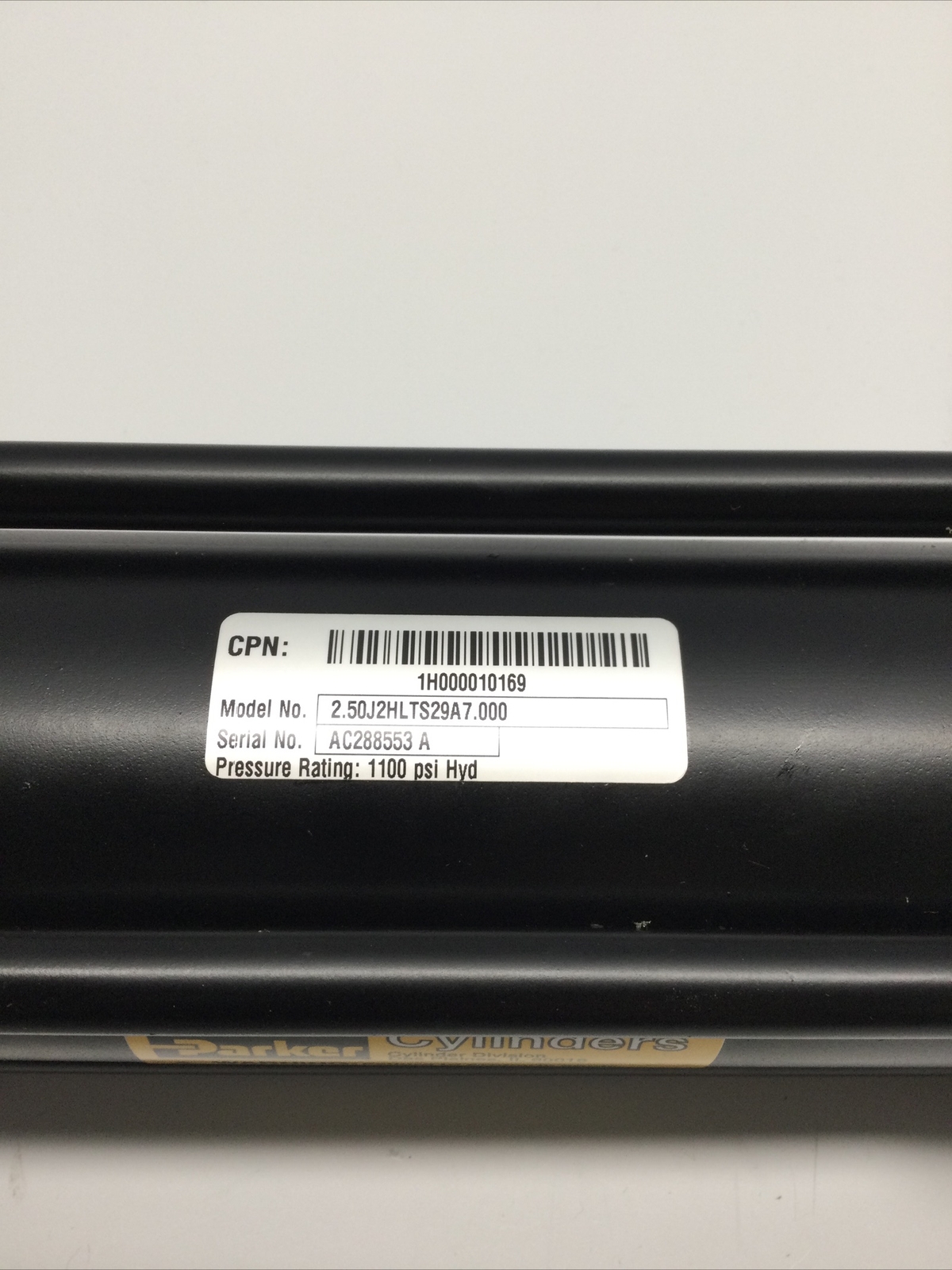 NEW, PARKER, 2.50J2HLTS29A7.000, HYDRAULIC CYLINDER, 1100PSI. (22M-2)