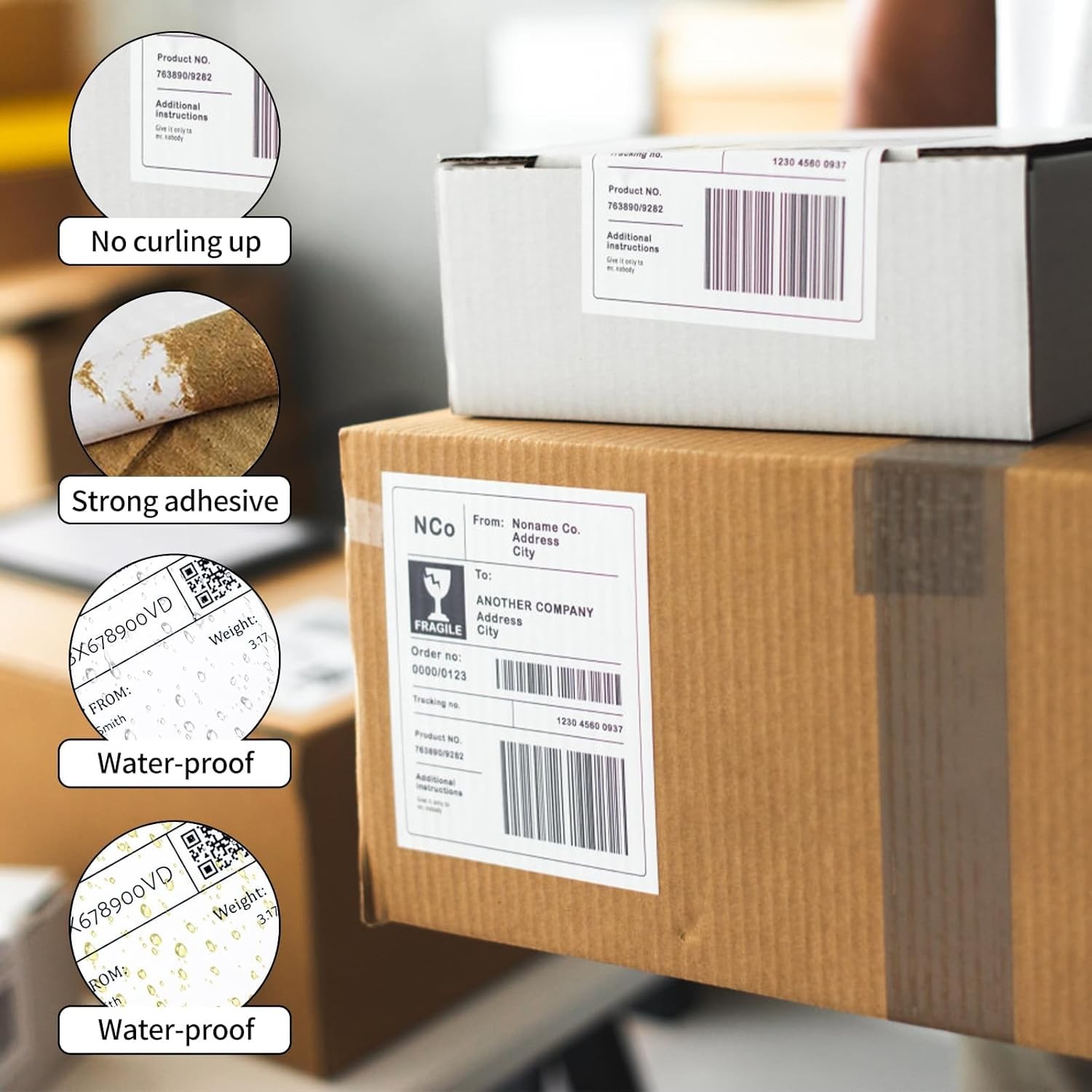 100 Half Sheet Shipping Labels Page 8.5×5.5 Self Adhesive Round 2 Per Sheet US