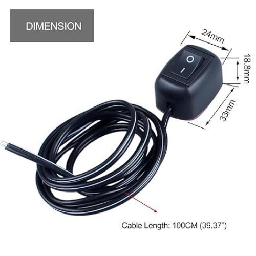 Paste Type Switch ON Off Rocker Toggle Switch 250V 12VDC S Size: 100cm (39.37)