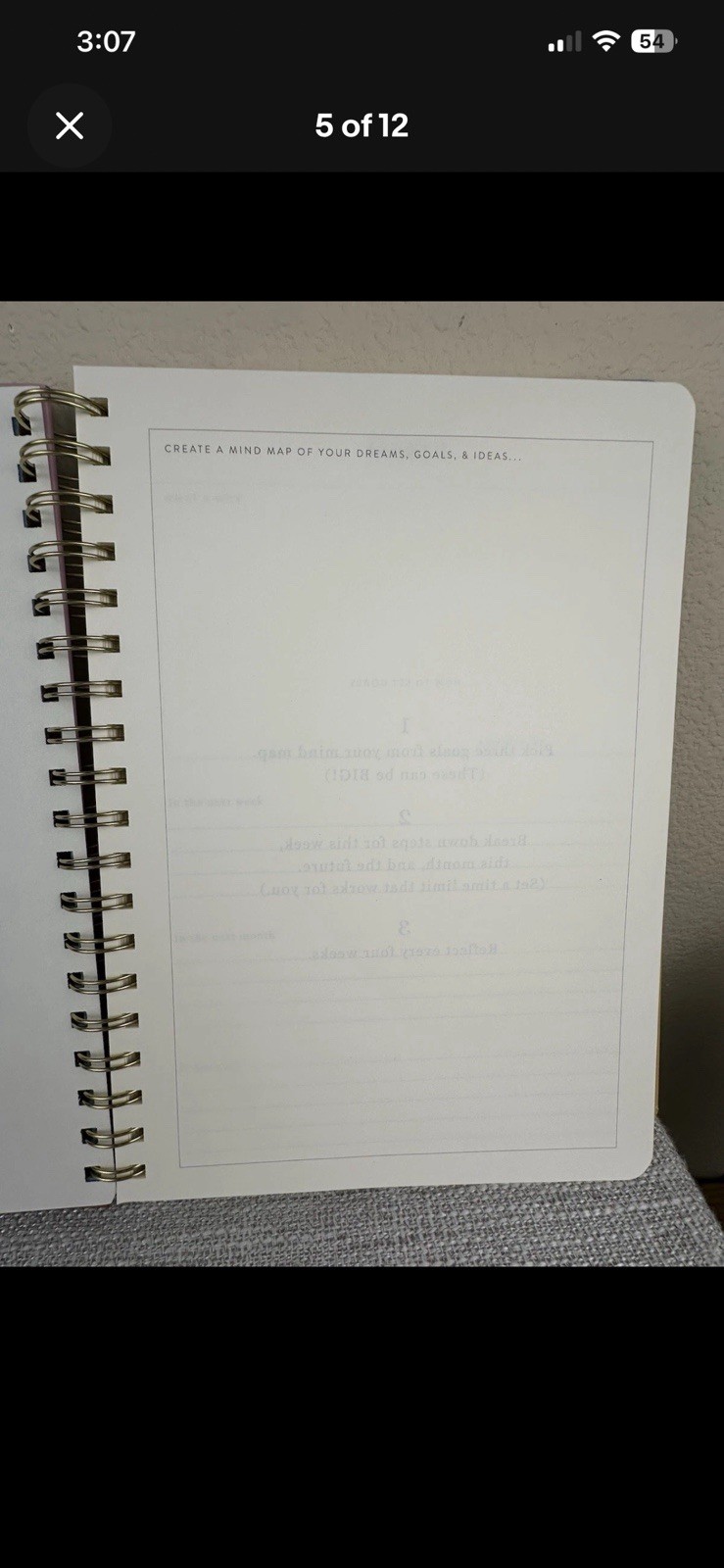 Papier Productivity Planner Spiral Bound Undated Hardcover 7″x10″ 12 Weeks 1unit