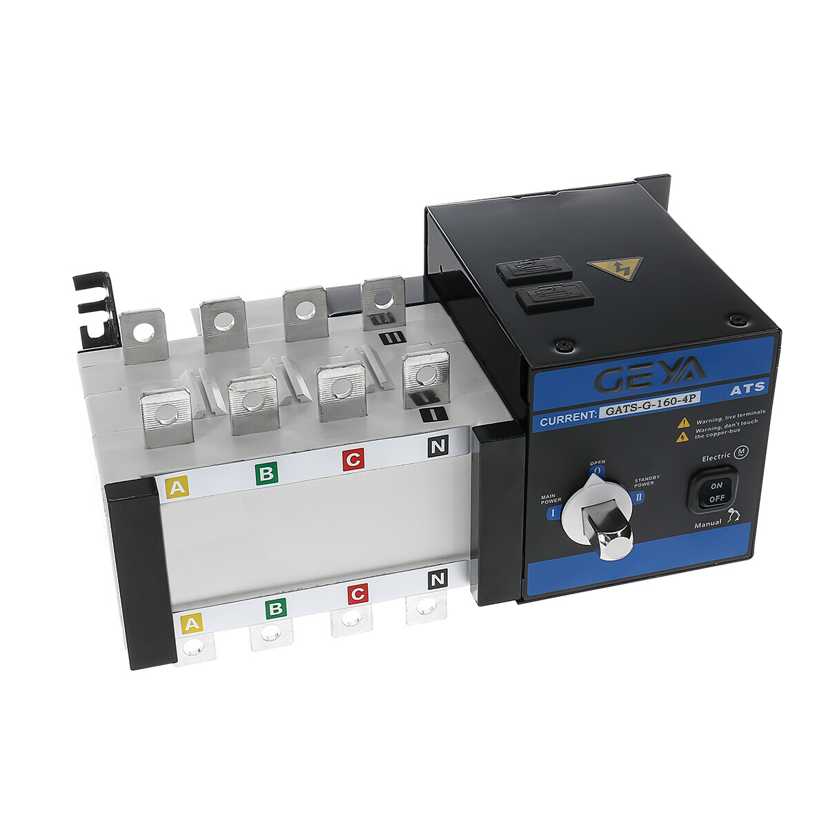 GEYA Industrial Automatic Transfer Switch 4P 100A 110V 220V Grid to AC Generator